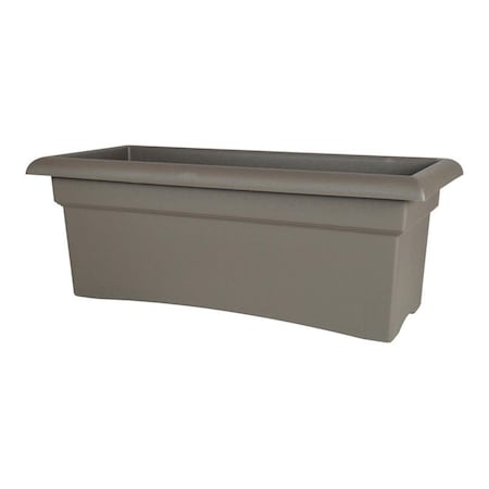Bbq Innovations 10 x 26 x 11.75 in. Resin Veranda Planter, Charcoal BB1679407